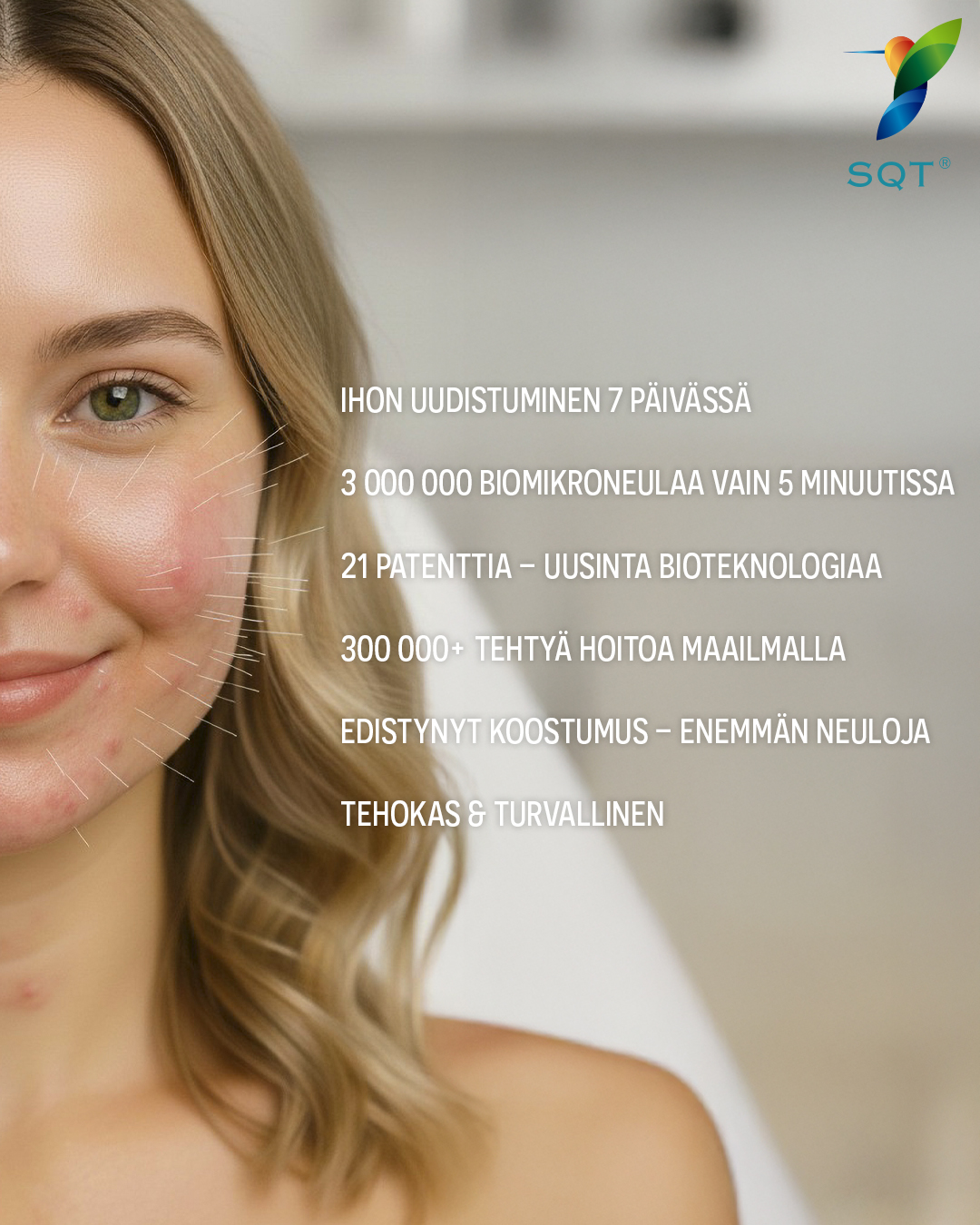 SQT® BioMikroneulaus, iho uudistuu 7 päivässä, uusinta edistynyt bioteknologia kuva